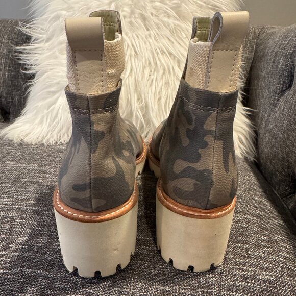 Dolce Vita Huey Chelsea Boots – Green Camo Print – Size 10 – 2.5" Heel Combat - Picture 3 of 6